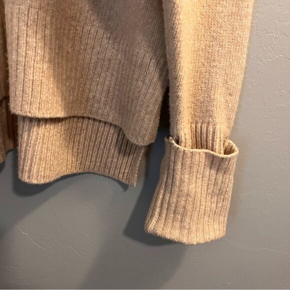 Joie Lirona Turtleneck Wool Blend Sweater in Soft Camel - Picture 9 of 14